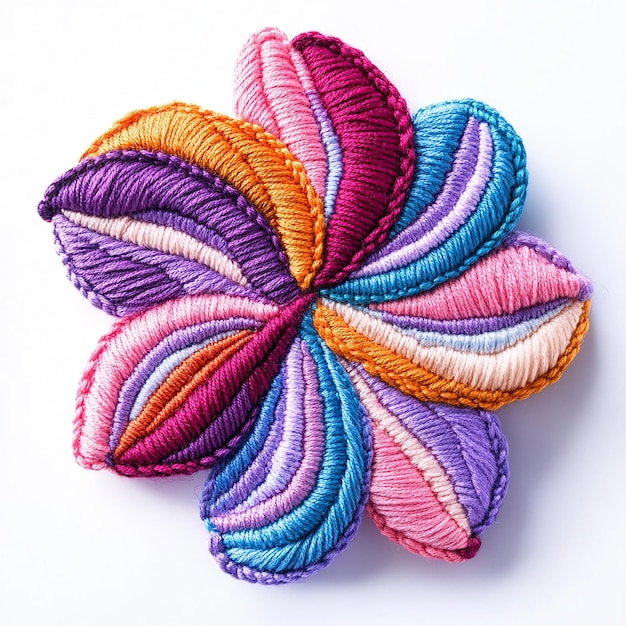 haft kwiatowy z bliska